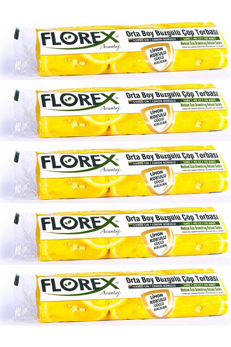 Florex Florex Büzgülü Limon Kokulu Orta Boy Çöp Torbası 55 x 60 cm 5 — 2. ürün görseli