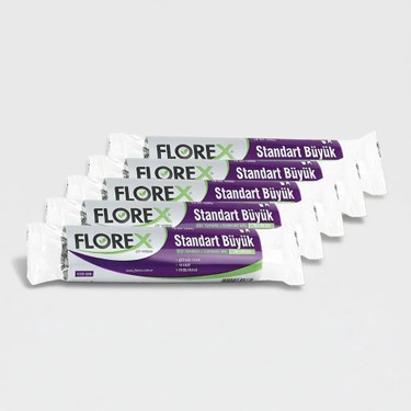 Florex Florex Standart Büyük Boy Mavi Çöp Poşeti 65 x 80 cm x 5 Rulo Kokusu Yok Dayanıklı — 6. ürün görseli