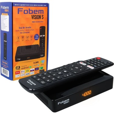 Fobem Fobem Vision S Hibrit Ses Komutlu Uydu Alıcılı Android 14 TV Box 4GB Ram 32GB Hafıza 1.5Ghz fiyatı ve görseli