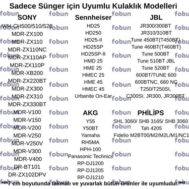 fobun fobun Jbl kulaklık pedi T450BT T500BT TUNE600BTNC T660NC Kulaklık süngeri Kulaklık Pedi Jbl 450 500 — 5. ürün görseli