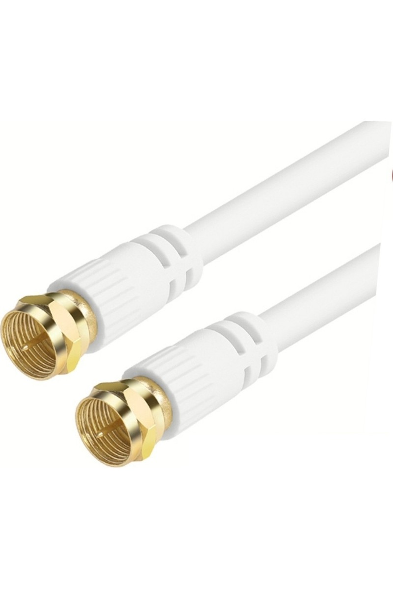 For Line Fabrikasyon Gold Uç F Konnektörlü 1 Metre Rg6/u4 Full Hd 3D 4K Anten Tv Çanak Uydu Kablosu
