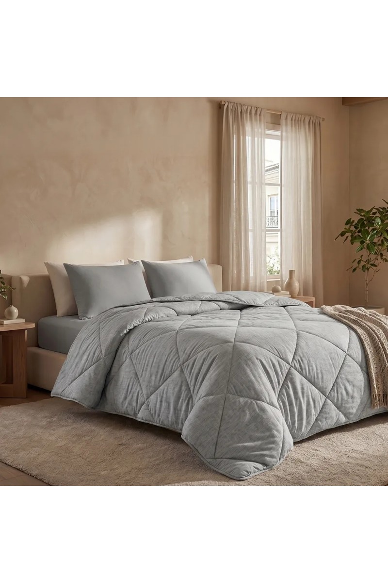 Formeya Antrasit Gri Soft Kışlık Tek Kişilik Yorgan 155 215 cm