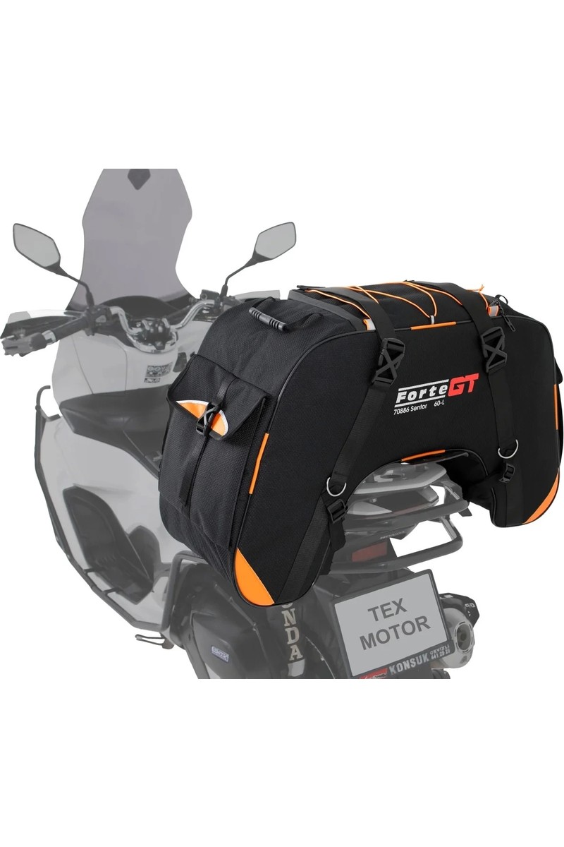 ForteGT 70886 Sentor Arka Heybe Motosiklet İçin Suya Dayanıklı 60 L Kapasite ile Şık Tasarım