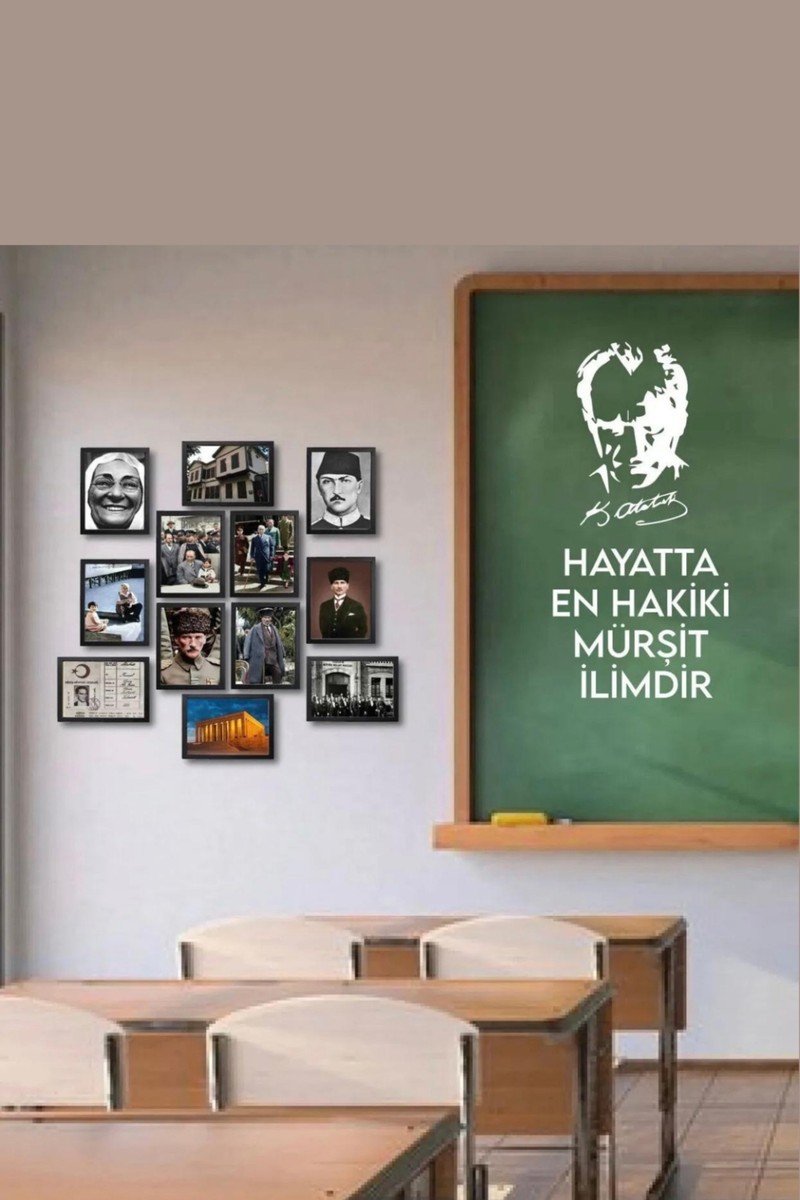 Four Arts Four Arts Atatürk Köşesi 12 li Ahşap Tablo Seti, Mdf Tablo, Atatürk — 5. ürün görseli