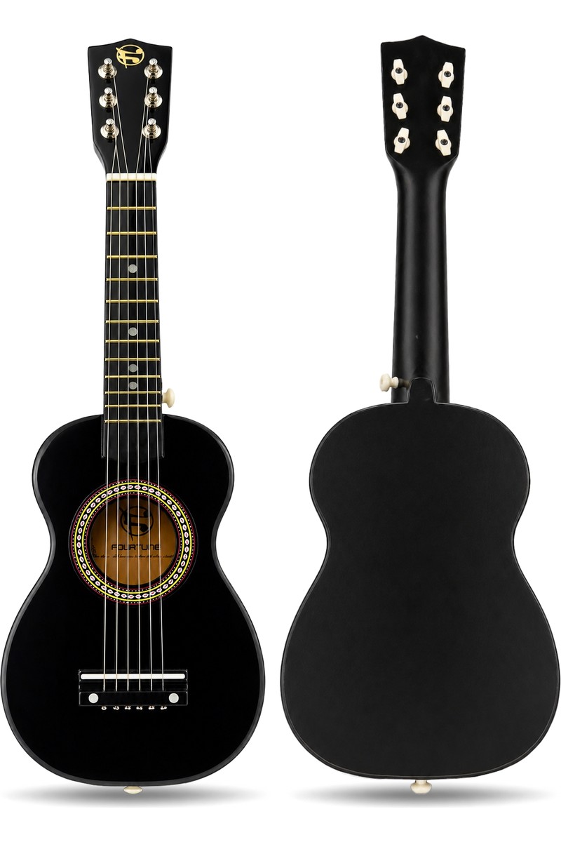 FOURTUNE FOURTUNE Loki T-80BK 6 Telli Siyah Çocuk Gitarı Gerçek Ağaç — 3. ürün görseli