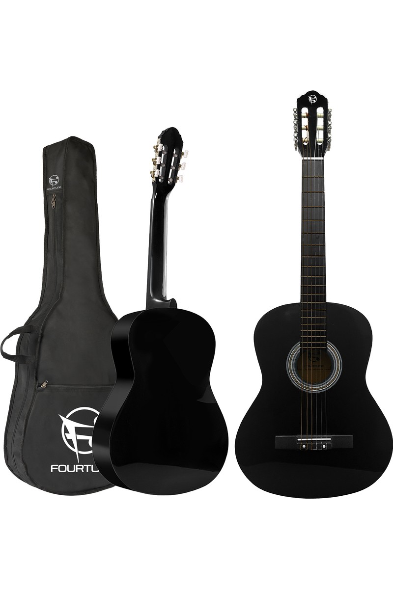 FOURTUNE FOURTUNE Luca C-180BK Siyah Klasik Gitar Seti 4/4 Akçaağaç Klavye ile Premium Ses Kalitesi — 3. ürün görseli