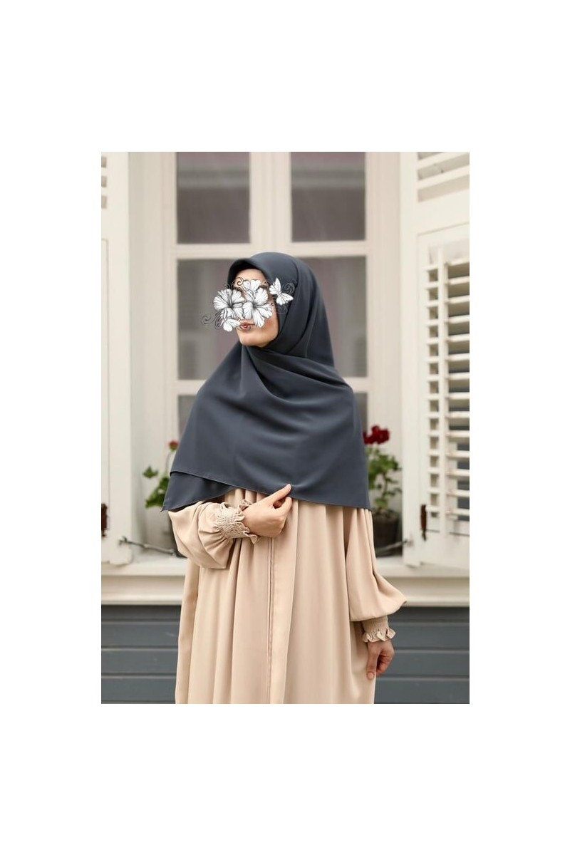 Fresco Fresco Scarfs Tesettür Hijab Medine Ipeği Eşarp 120x120 Antrasit — 3. ürün görseli
