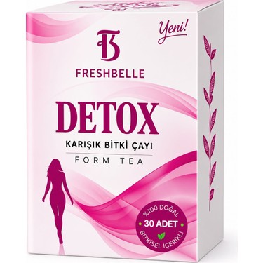 Fresh Belle Fresh Belle Göbek Eriten zayıflama ürünleri Özel Formul Detox kilo vermeye yardımcı Form Çay 30 — 2. ürün görseli