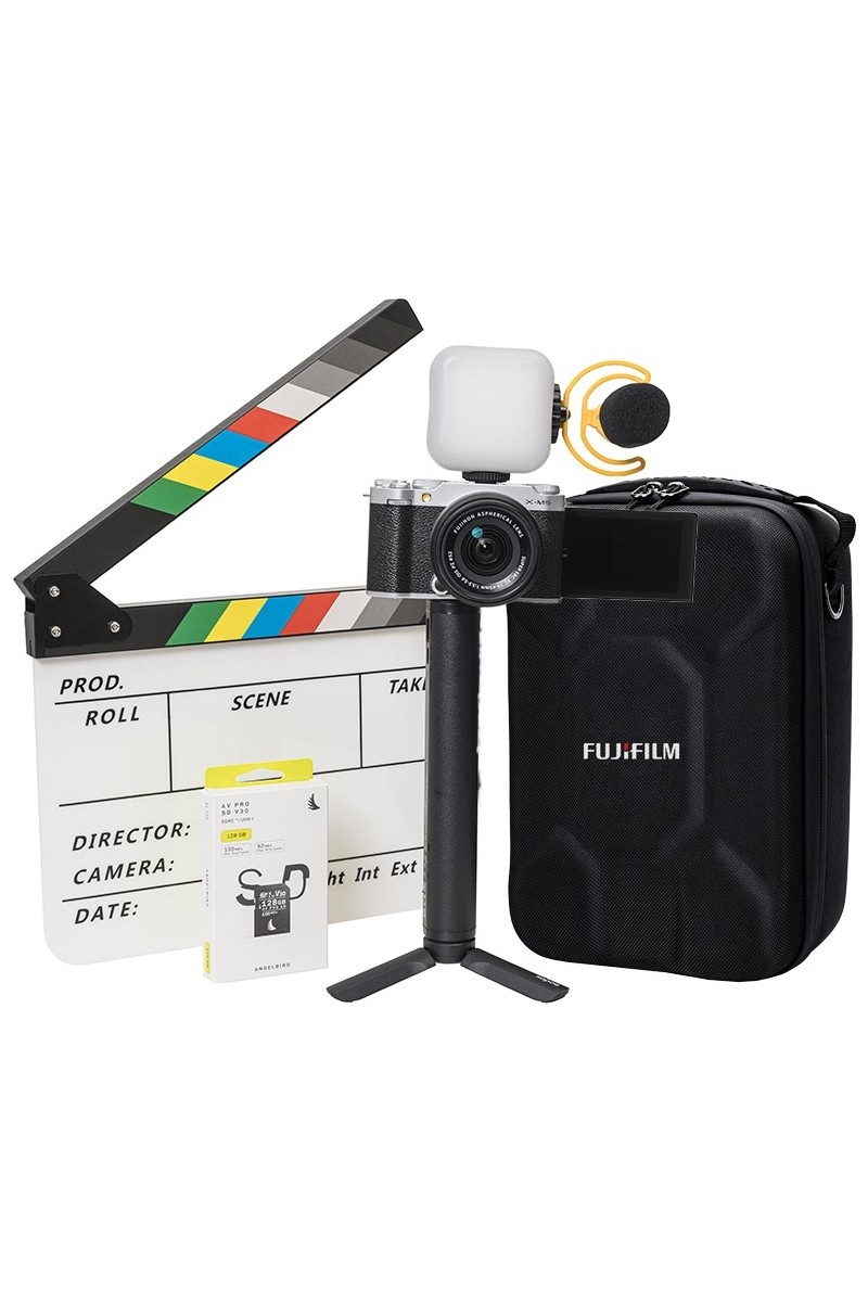 Fujifilm Vlogger X-M5 Kit III Gümüş Fotoğraf Makinesi