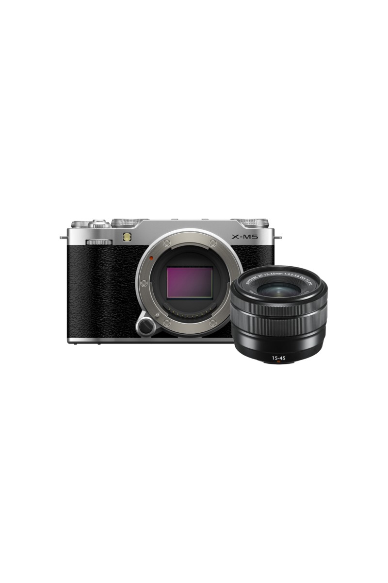 Fujifilm X M5 Gümüş + XC15 45 mm Lensli Fotoğraf Makinesi 6K Çözünürlük ve Kompakt Tasarım