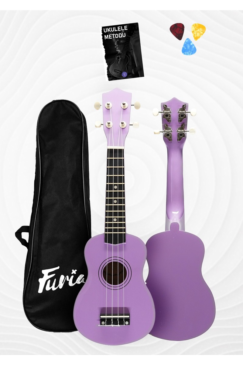 Furia FU-21PR Soprano Boy Ukulele Mor Renk Hafif Ergonomik Yapı 21 inç