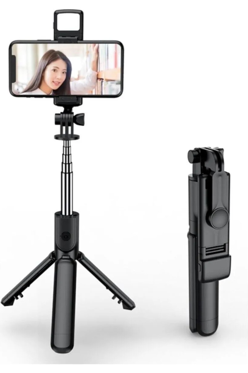 Gaman K8 2in1 Yüksekliği Ayarlanabilir Masa Üstü Tripod- Uzaktan Kumandalı Selfie Çubuğu