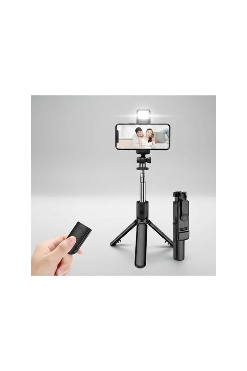 Gaman Gaman K8 2in1 Yüksekliği Ayarlanabilir Masa Üstü Tripod- Uzaktan Kumandalı Selfie Çubuğu — 2. ürün görseli