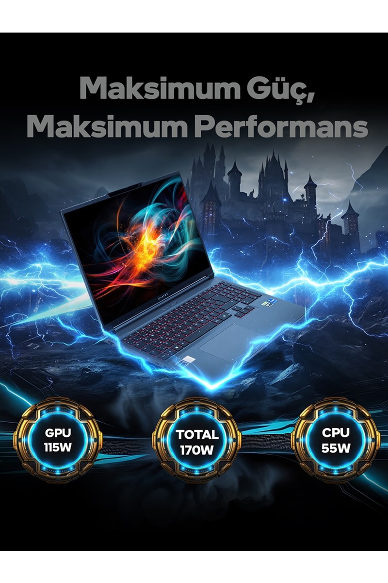 Game Game Garaj Slayer X5T-5060 C7 Intel Core i5 14450HX 16GB 1TB SSD RTX 5060 Freedos 16" Taşınabilir Bilgisayar — 3. ürün görseli