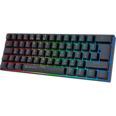 Gamepower Gamepower Lyra Rgb 60M 62TUŞ Siyah Mekanik Kablolu Red Switch Klavye - 3 Yıl fiyatı ve görseli