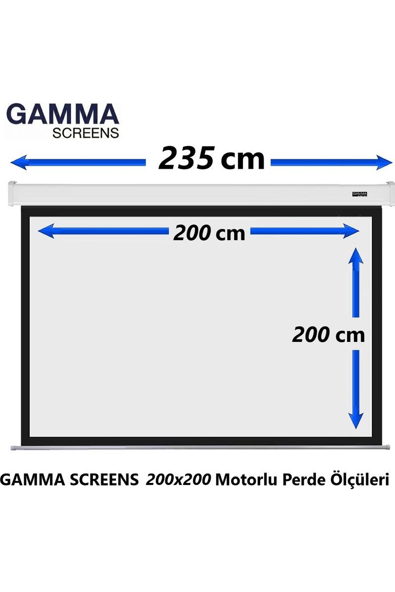 Gamma Gamma Screens 200x200 Motorlu Projeksiyon Perdesi — 2. ürün görseli