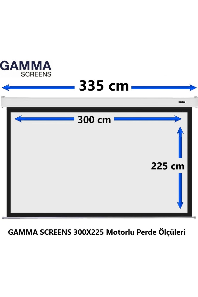 Gamma Gamma Screens 300x225 Motorlu Projeksiyon Perdesi — 2. ürün görseli