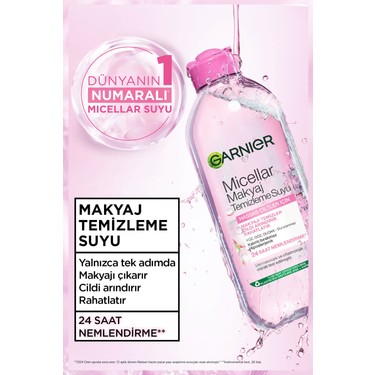 Garnier Garnier Micellar Makyaj Temizleme Suyu 400ML, 24 Saat Nemlendirme, Hassas Ciltler — 3. ürün görseli