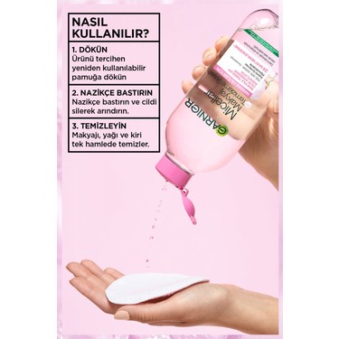 Garnier Garnier Micellar Makyaj Temizleme Suyu 400ML, 24 Saat Nemlendirme, Hassas Ciltler — 6. ürün görseli