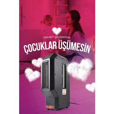 Gbk Mühendislik Ve Makine Gbk Mühendislik Ve Makine GBK Fanlı Isıtıcı 3400W İç Mekan Kullanımı İçin Uygun Minimalist Tasarım — 5. ürün görseli