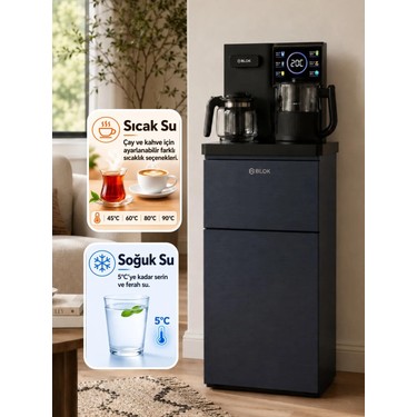 GBlok GBLOK Akıllı Sıcak Soğuk Su Sebili Çay Kahve İstasyonlu Gizli Damacanalı fiyatı ve görseli