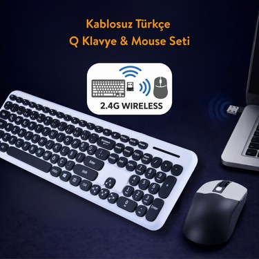 Geezer Geezer Soft Touch Kablosuz Klavye Mouse Set Siyah — 2. ürün görseli