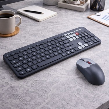Geezer Geezer Soft Touch Kablosuz Klavye Mouse Set Siyah — 5. ürün görseli