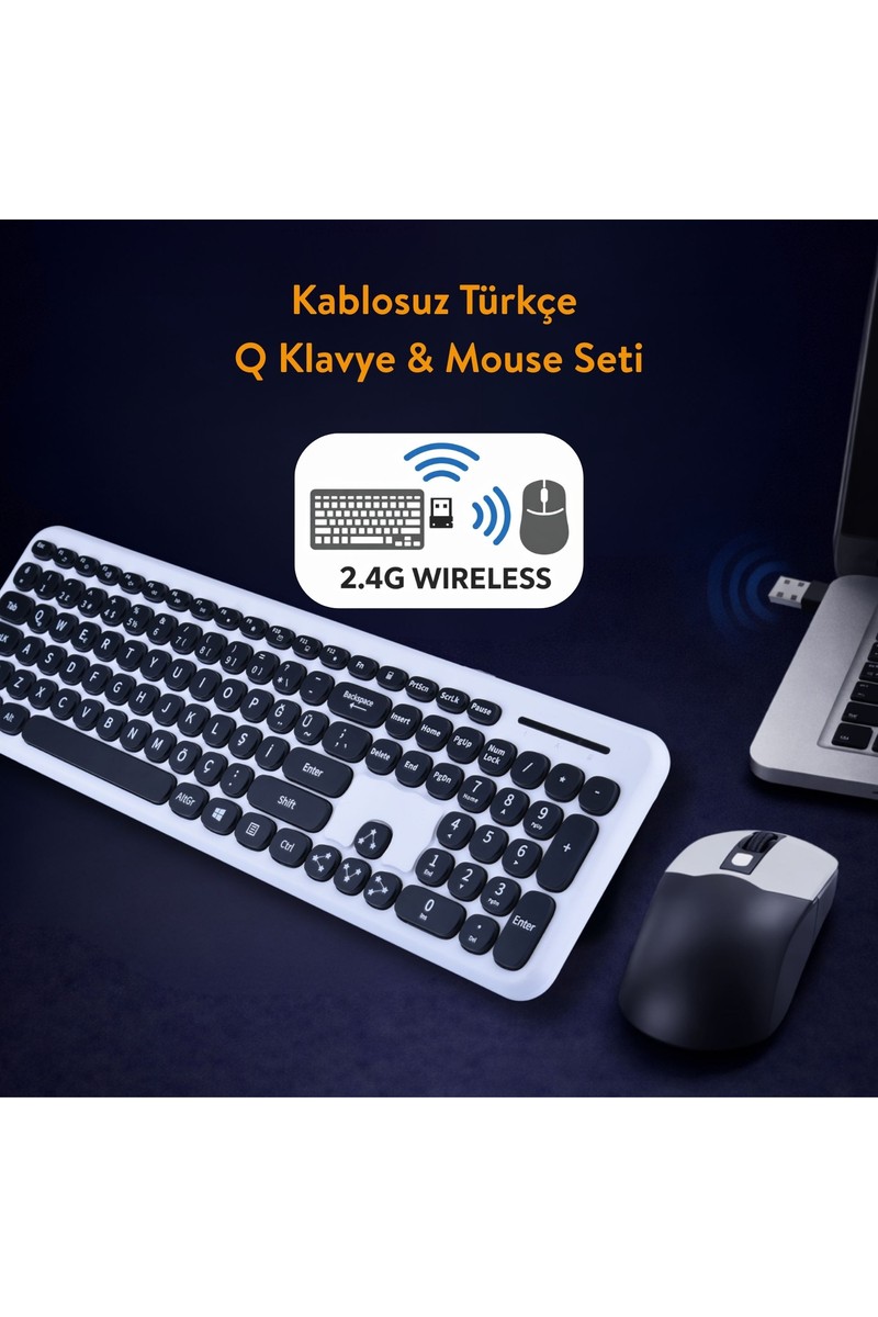 Geezer Geezer Soft Touch Kablosuz Klavye Mouse Set Siyah Smk-687 — 2. ürün görseli
