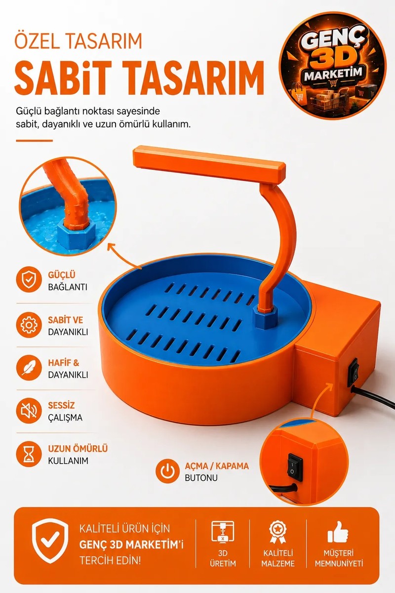 Genç Genç 3D USB Bağlantılı Otomatik Kuş Duşu ve Banyo Istasyonu - Tüm Kuş Türleri Için Eğlenceli Su Parkı — 2. ürün görseli