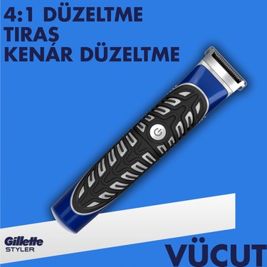 Gillette Gillette Fusion Styler 4'ü 1 Arada Erkek Hassas Vücut Tüyü ve Sakal Düzeltici Tıraş — 3. ürün görseli