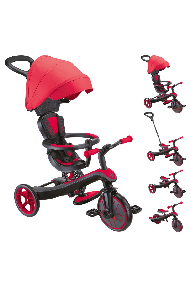 Globber Globber Explorer 4in1 Trike Bisiklet - Kırmızı fiyatı ve görseli