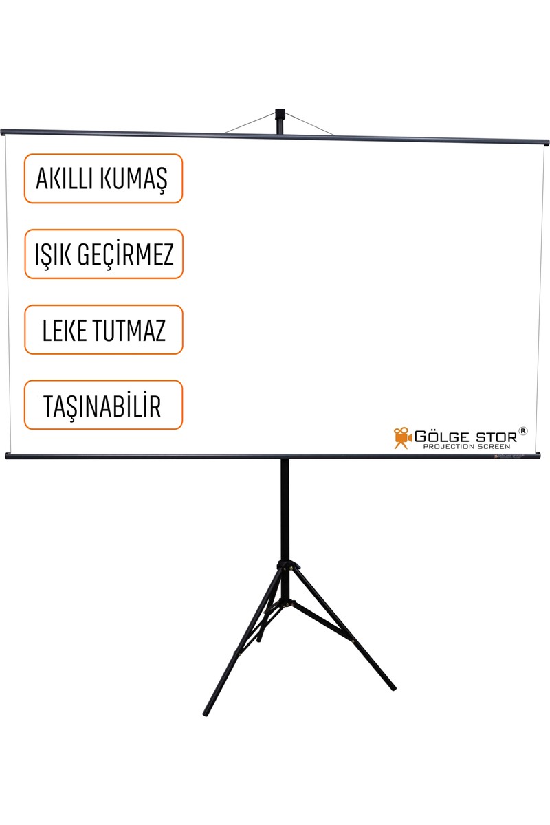 Gölge Gölge Stor ( Tripodlu ) En150cm Boy95cm Projeksiyon Perdesi Ayaklı Taşınabilir Yeni Akıllı Kumaş Işık Geçirmez — 2. ürün görseli