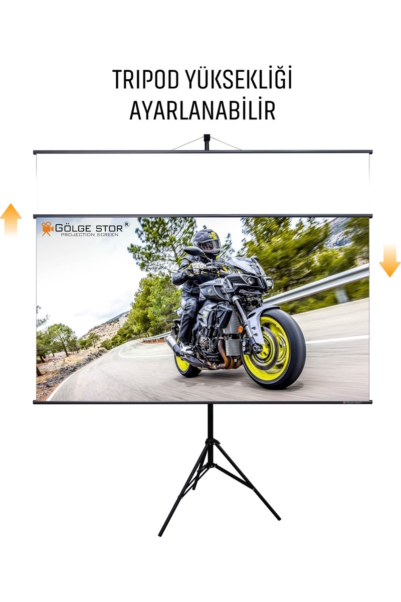 Gölge Gölge Stor ( Tripodlu ) En150cm Boy95cm Projeksiyon Perdesi Ayaklı Taşınabilir Yeni Akıllı Kumaş Işık Geçirmez — 3. ürün görseli