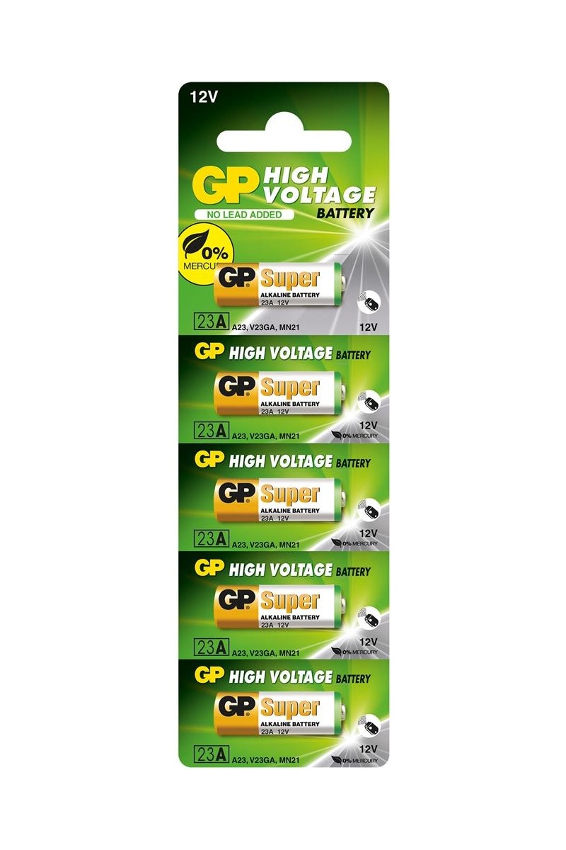 GP GP23A-C5 23A 12V Alkalin Spesifik 5'li Paket Pil Kumanda