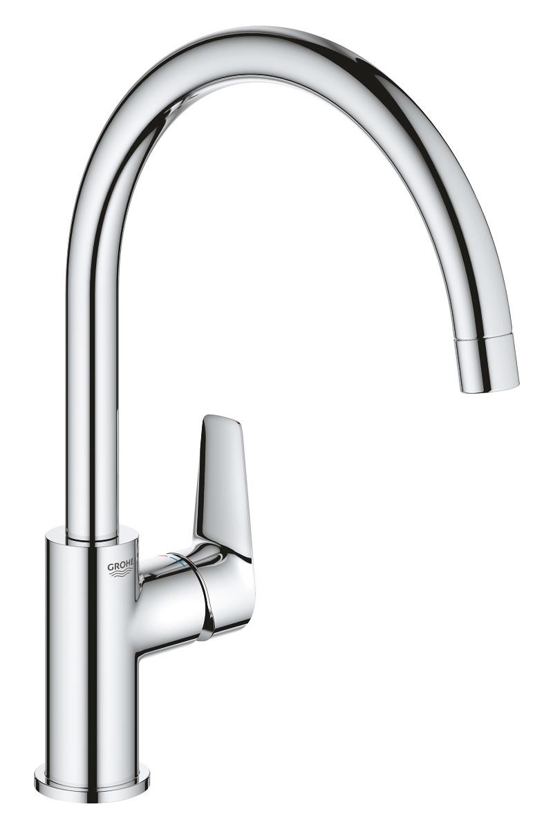 Grohe Grohe Bauedge Tek Kumandalı Eviye Bataryası Gri Esnek Boru Kıvrımı Tezgah Montajı — 6. ürün görseli