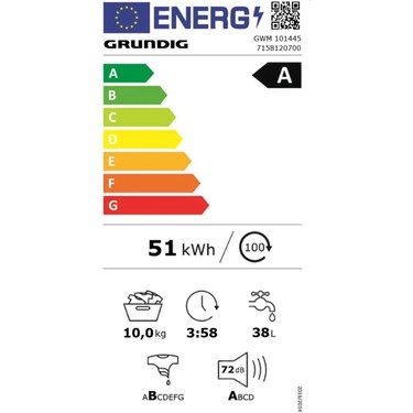 Grundig Grundig GWM 101445 Wi-Fi 1400 Devir 10 kg Çamaşır — 5. ürün görseli