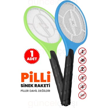 Güncel Çarşı Güncel Çarşı Elektrikli Pilli Sinek Raketi 1 Adet Sinek Sivrisinek Öldürücü Raket Asorti Renkler fiyatı ve görseli