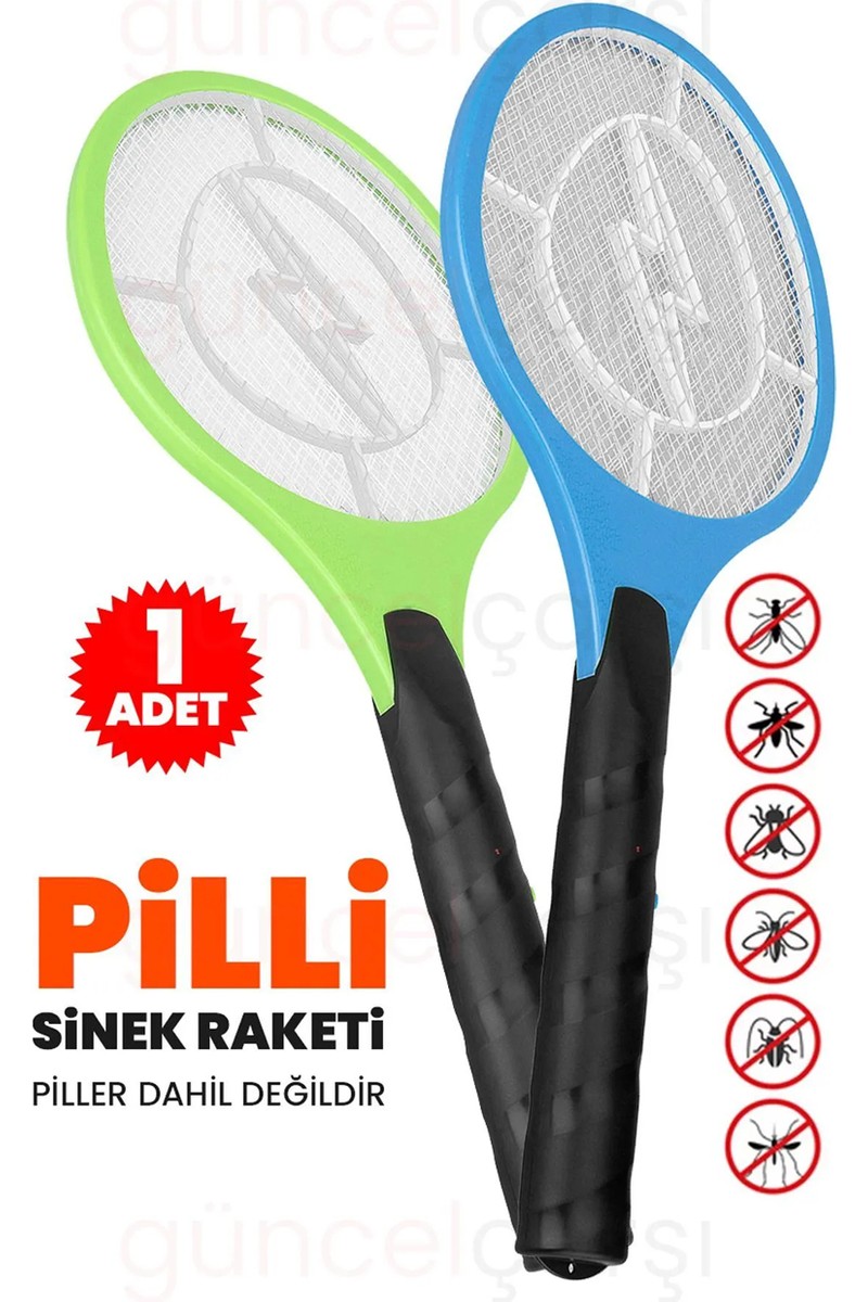 Güncel Çarşı Güncel Çarşı Elektrikli Pilli Sinek Raketi 1 Adet Sinek Sivrisinek Öldürücü Raket Asorti Renkler — 6. ürün görseli