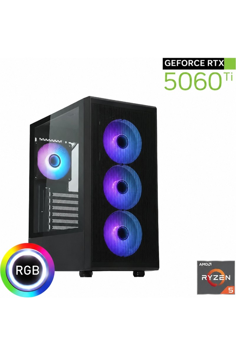 Güneysu Güneysu Teknoloji Gaming R5-5060TI Ryzen 7500F Rtx 5060Tİ 16Gb Ddr5 32G 1tb SSD Oyun Bilgisayarı — 2. ürün görseli