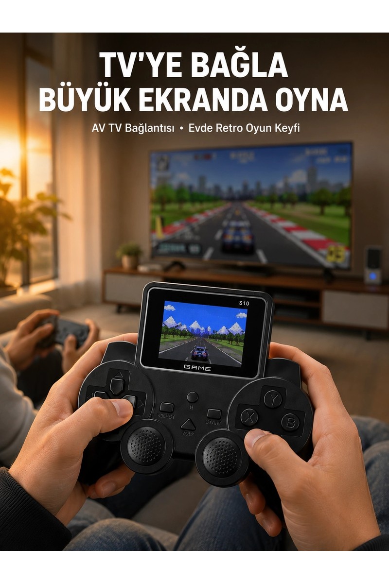 Hace Bazaar Retro Oyun Konsolu 520 Klasik Oyunlu Şarj Edilebilir El Konsolu