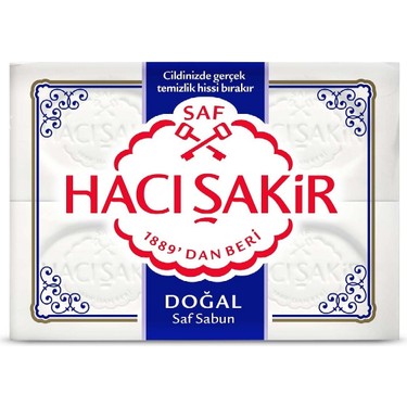 Hacı Şakir Hacı Şakir Doğal Saf Geleneksel Beyaz Sabun 4'lü Paket 150 gr Kalıp El ve Vücut Kullanımına fiyatı ve görseli
