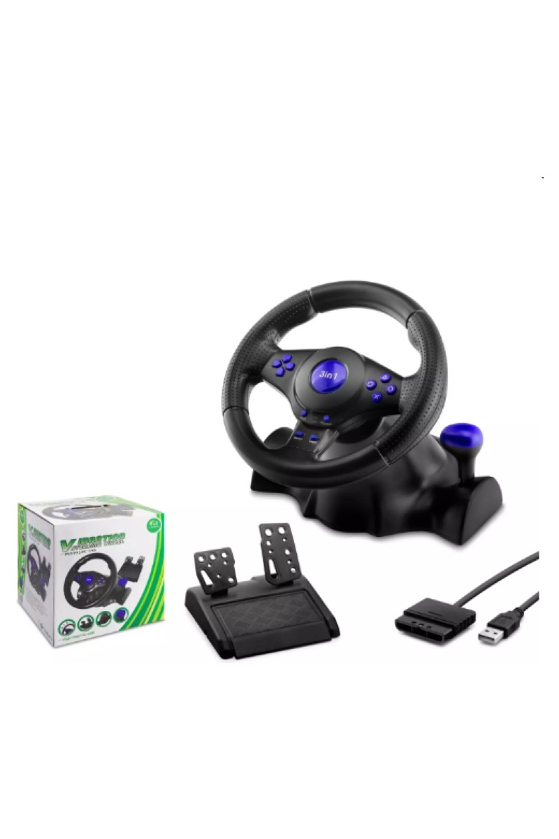 Hadron Hadron VW9803 Oyun Direksiyon Seti PS3 PS2 PC Uyumlu Titreşimli Pedal ve 180° Direksiyon Açısı fiyatı ve görseli
