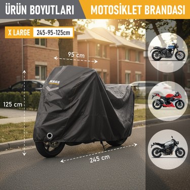 Haegs Haegs Motosiklet Brandası, Motor Kılıfı, Örtüsü Dış Mekan Motosiklet Örtüsü — 3. ürün görseli
