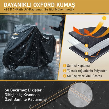 Haegs Haegs Motosiklet Brandası, Motor Kılıfı, Örtüsü Dış Mekan Motosiklet Örtüsü — 6. ürün görseli