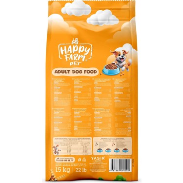 Happy Farm Happy Farm Yetişkin Köpek Maması Kuzu Etli 15 kg Tam ve Dengeli Beslenme — 5. ürün görseli