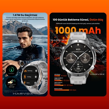 Harvox Harvox Watch X2 Pro Akıllı Saat Apple iPhone ve Android Tüm Telefonlara — 2. ürün görseli