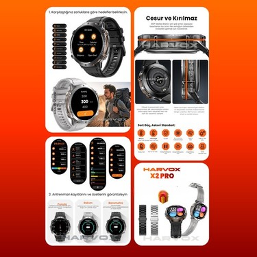 Harvox Harvox Watch X2 Pro Akıllı Saat Apple iPhone ve Android Tüm Telefonlara — 3. ürün görseli