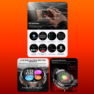 Harvox Harvox Watch X2 Pro Akıllı Saat Apple iPhone ve Android Tüm Telefonlara — 4. ürün görseli