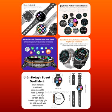 Harvox Harvox Watch X2 Pro Akıllı Saat Apple iPhone ve Android Tüm Telefonlara — 5. ürün görseli