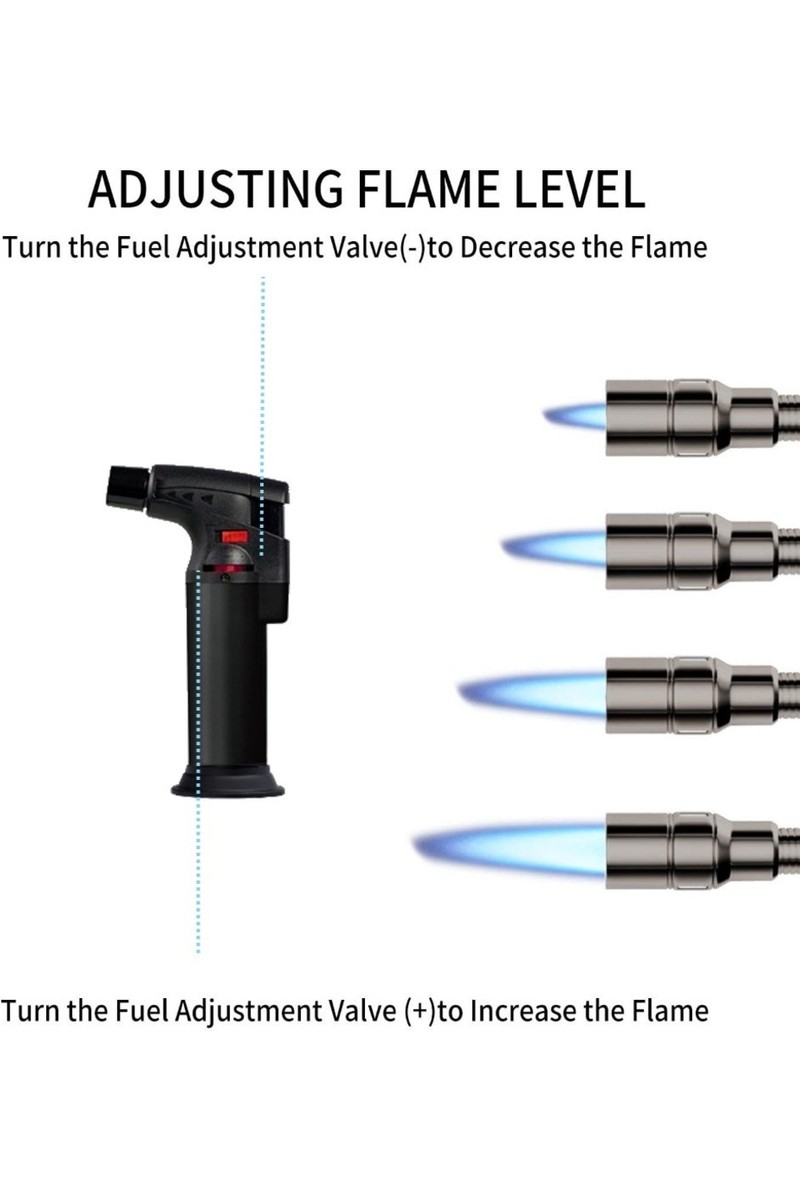 Hediye Hediye Filesi Pürmüz Alev Çakmak 1300°C - Torch Doldurulabilir Depolu Orta Boy — 2. ürün görseli